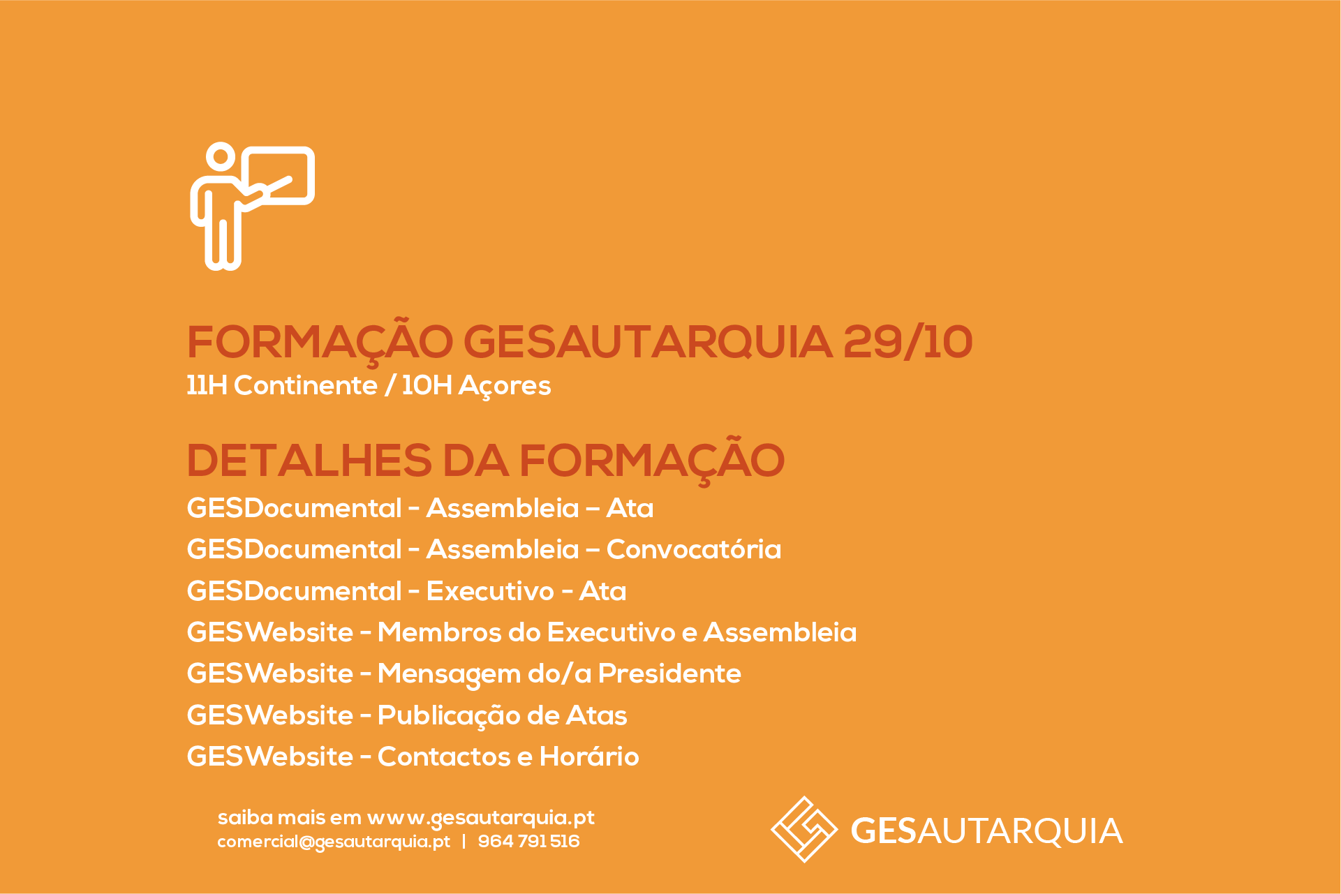 Forma&ccedil;&atilde;o Semanal GESAutarquia