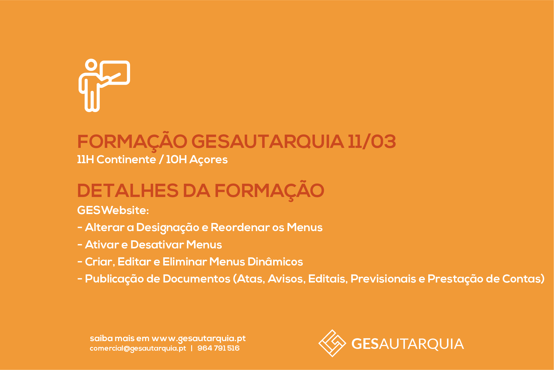 Forma&ccedil;&atilde;o Semanal GESAutarquia