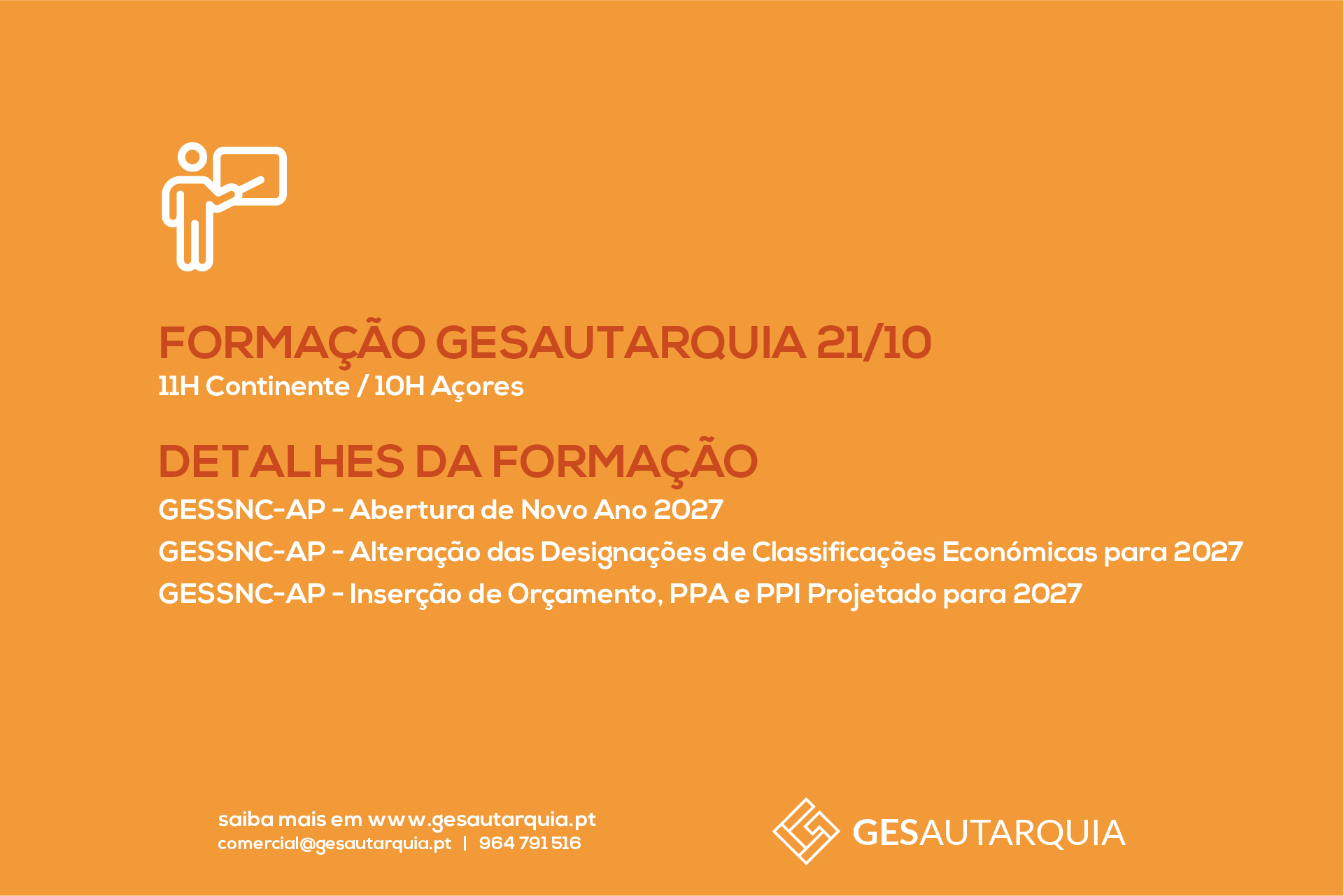 Forma&ccedil;&atilde;o Semanal GESAutarquia