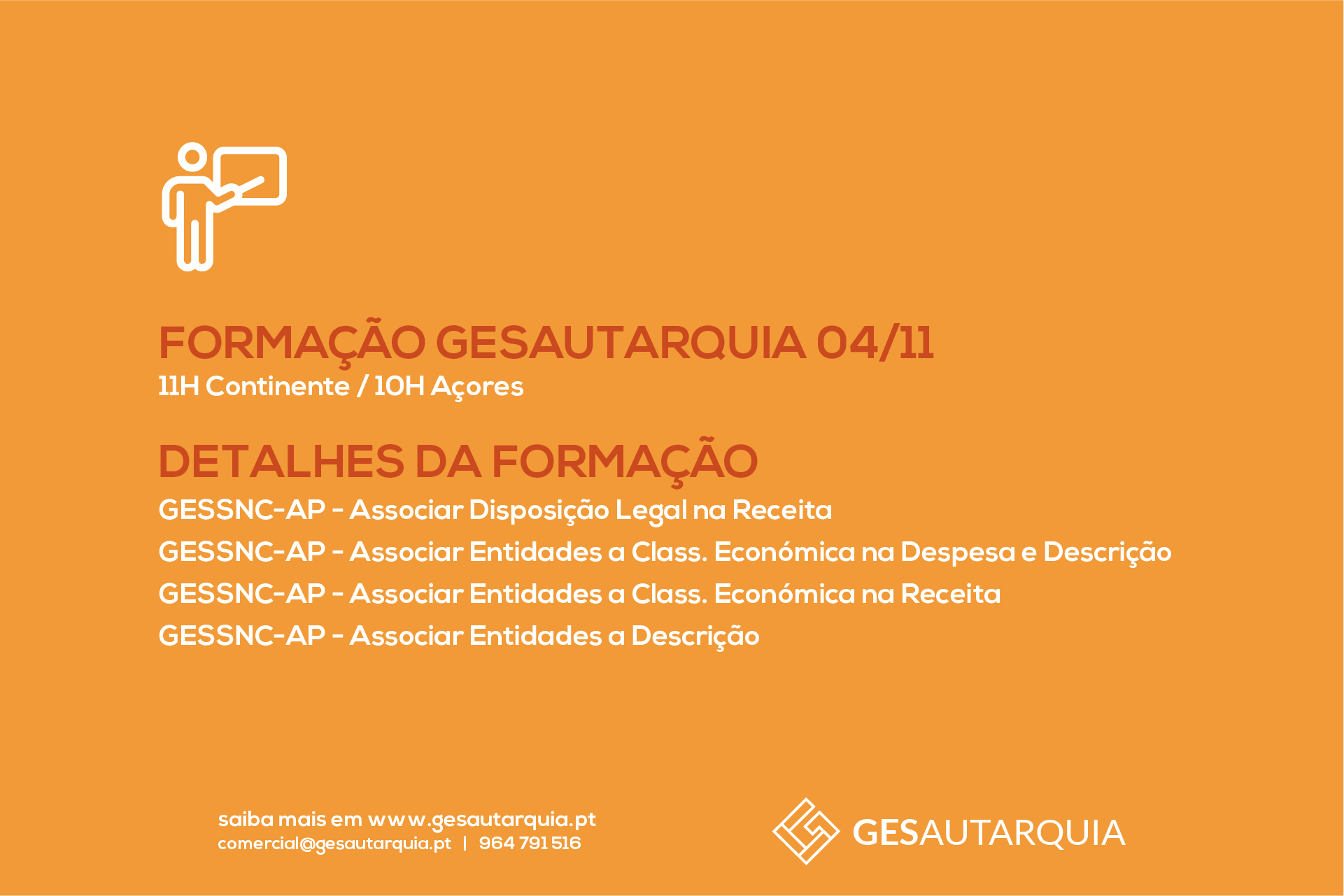 Forma&ccedil;&atilde;o Semanal GESAutarquia